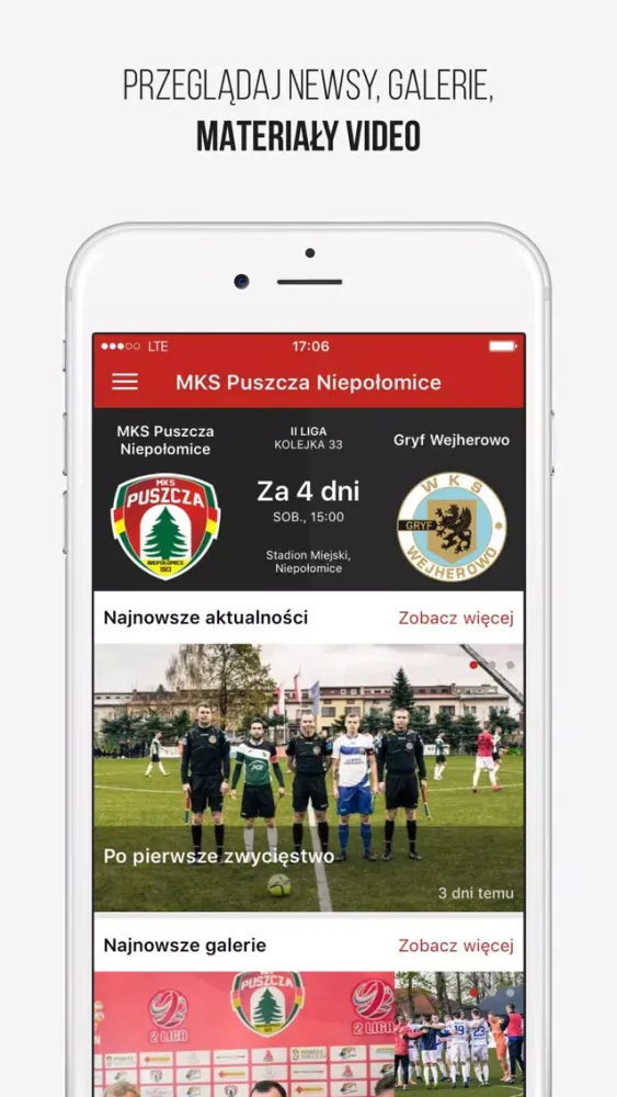 Capturas de tela do MKS Puszcza Niepołomice