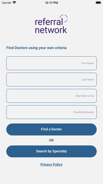 Local Referral Network Screenshots