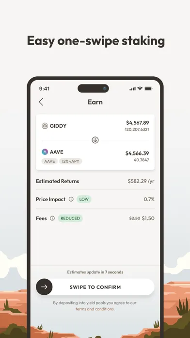 Скриншоты Giddy: Secure Crypto Wallet