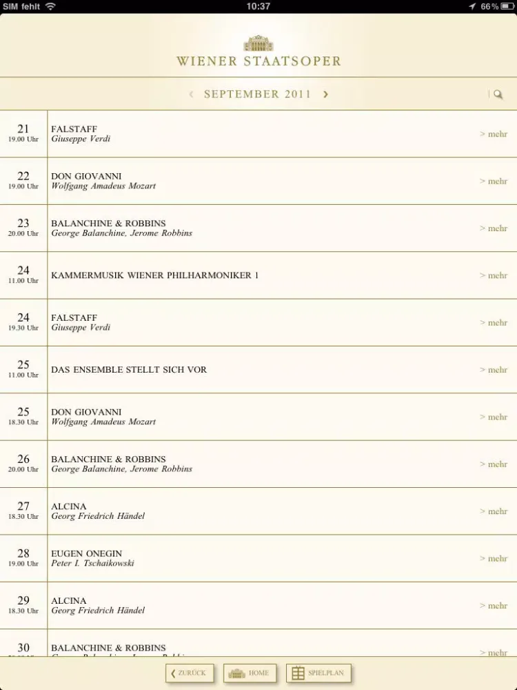 Wiener Staatsoper iPad  스크린샷