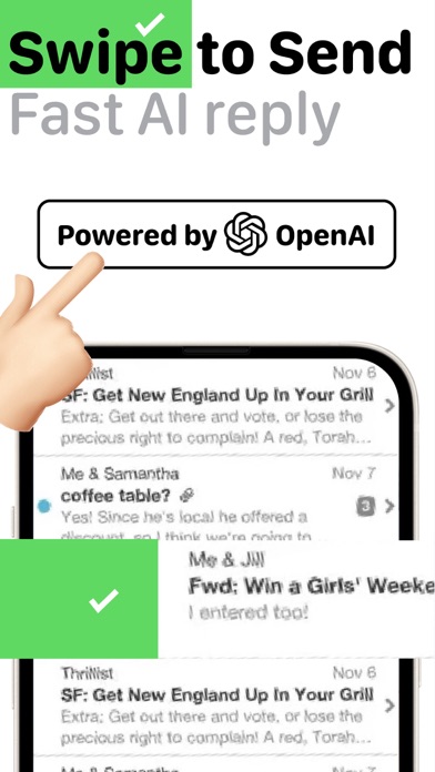 تصاویر AI for Email–SwipeMail AI app