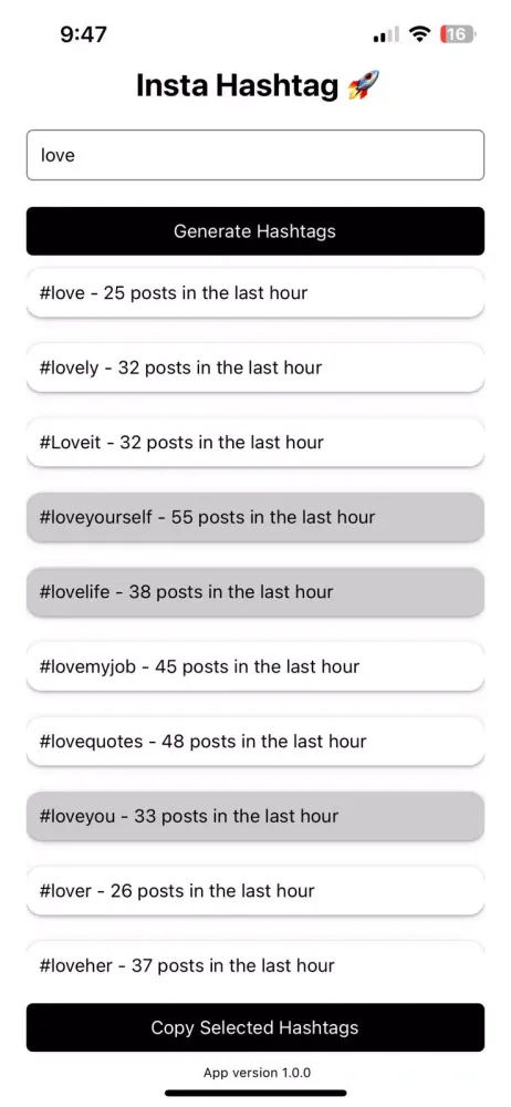 Insta Hashtag 스크린샷