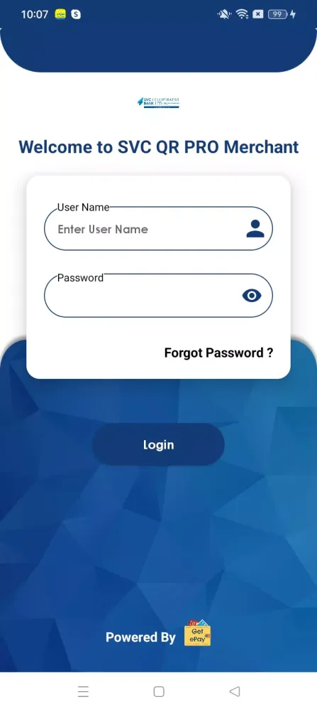 Captures d'écran de SVC QR PRO Merchant