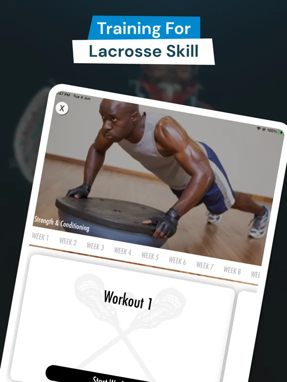 Capturas de tela do Lacrosse Training  & Workouts iPad 