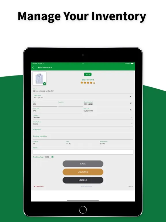 Flippd - Resellers, Inventory iPad  スクリーンショット