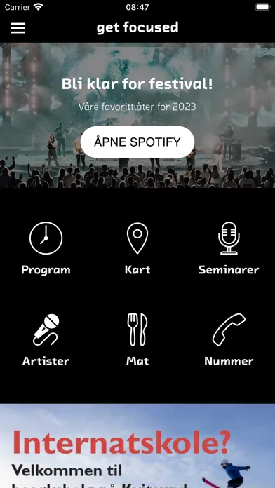 Get Focused Deltakerguide Screenshots