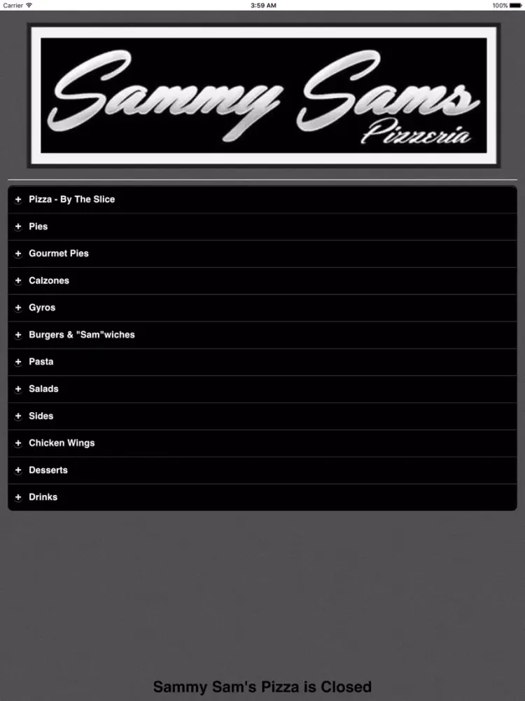 Screenshot di Sammy Sam's Pizza iPad 