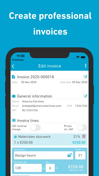 Captures d'écran de Gekko Invoicing and payments