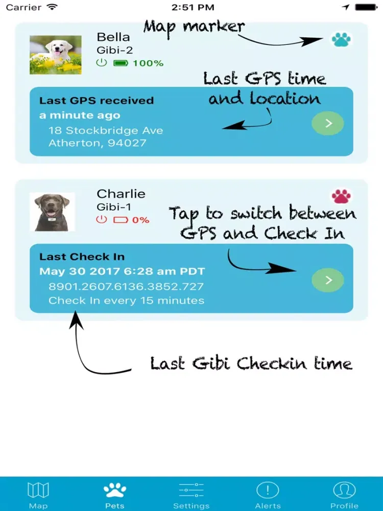 Screenshot di Gibi Pet GPS Tracking Service iPad 