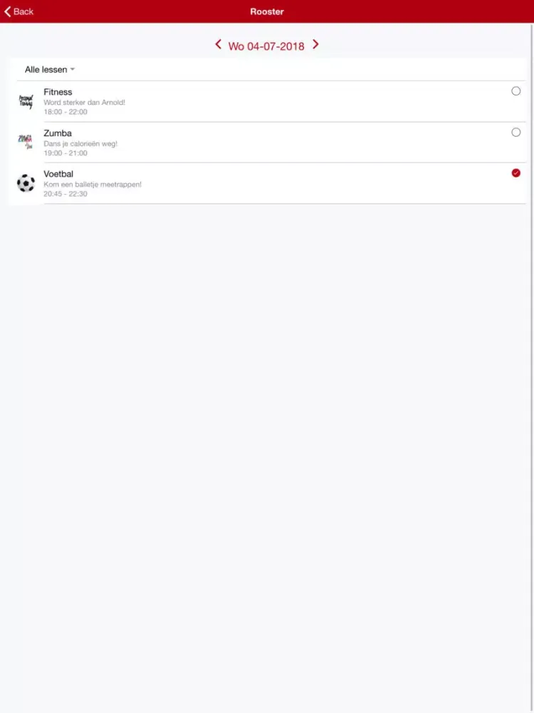 Tangkapan layar Boxing Academy Eemland iPad 
