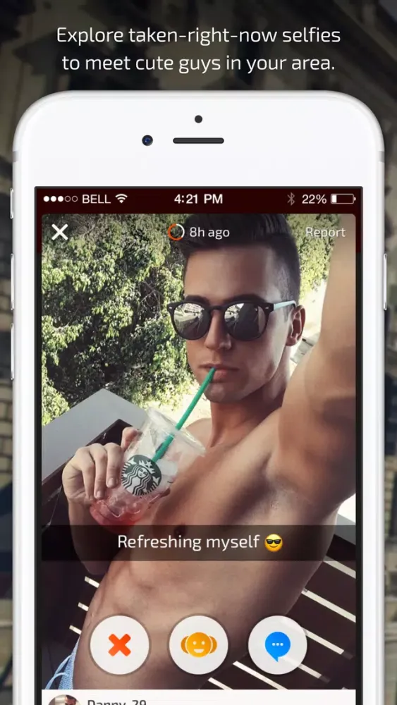 Скриншоты Hanky - Gay dating, flirt and fun by live selfies