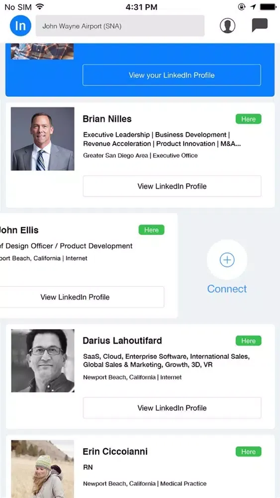 Captures d'écran de InPerson Networking