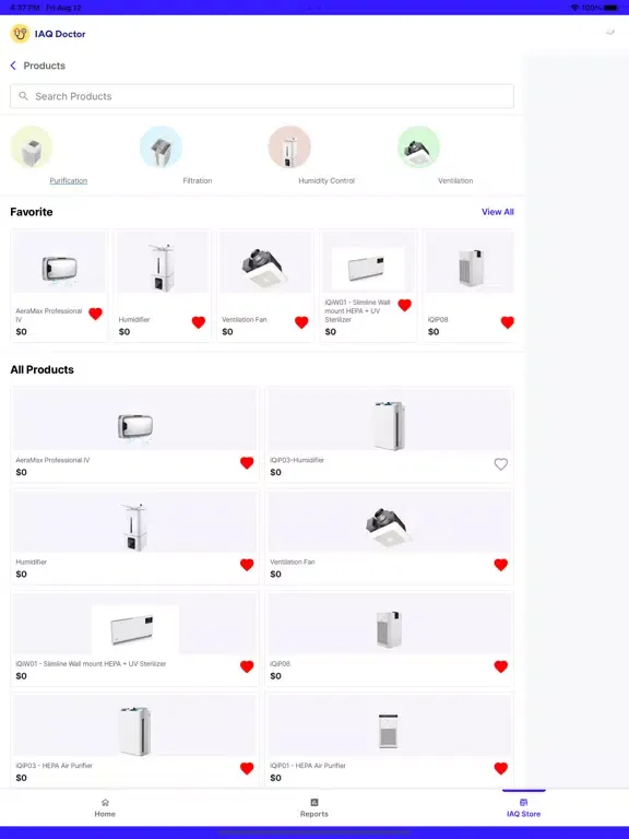 IAQ Doctor iPad  Ekran Görüntüleri