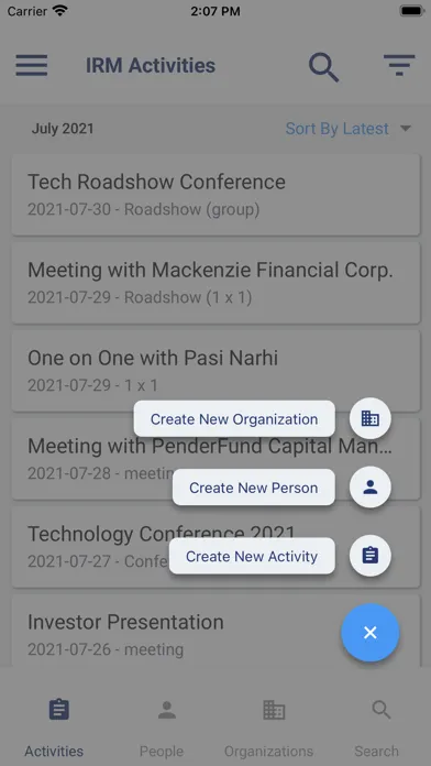 Irwin Mobile App Screenshots