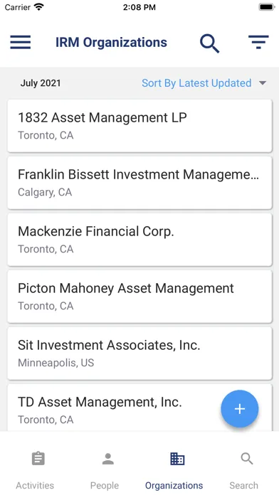 Irwin Mobile App Screenshots