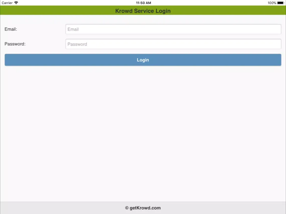 krowdService iPad  স্ক্রিনশট
