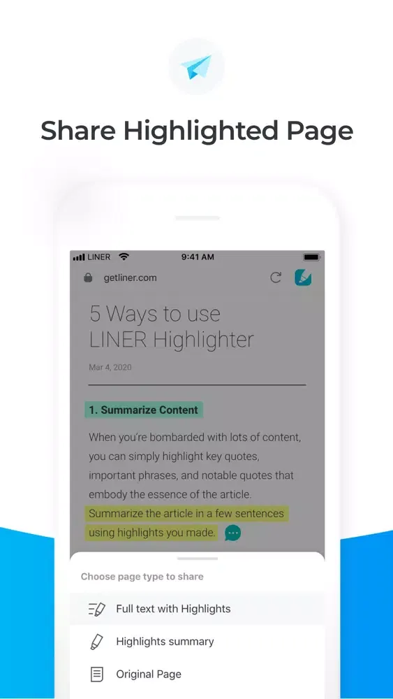 Tangkapan layar Ocean: LINER Browser