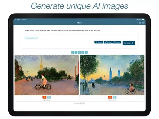 Majik - AI Image Generator iPad  スクリーンショット