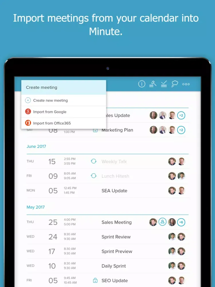 Minute - Makes Meetings Easy iPad  स्क्रीनशॉट