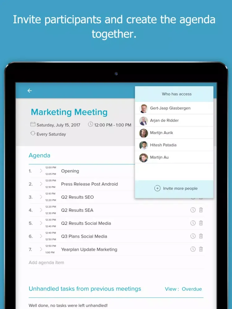 Minute - Makes Meetings Easy iPad  स्क्रीनशॉट