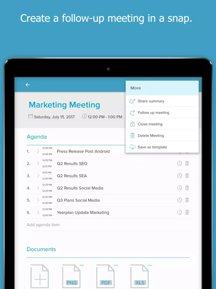 Minute - Makes Meetings Easy iPad  स्क्रीनशॉट