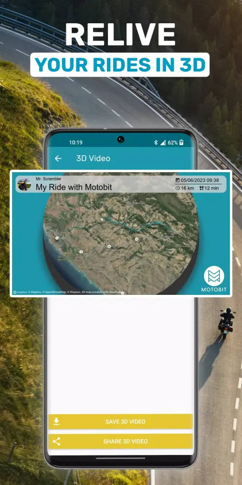 Motorcycle riding with Motobit スクリーンショット