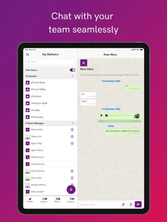 ภาพหน้าจอของ MessageBox - For Hotels iPad 
