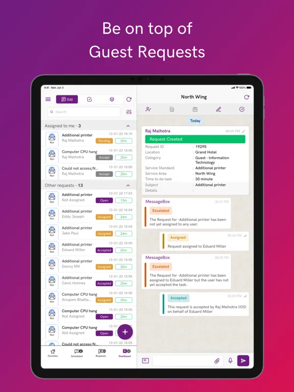 ภาพหน้าจอของ MessageBox - For Hotels iPad 