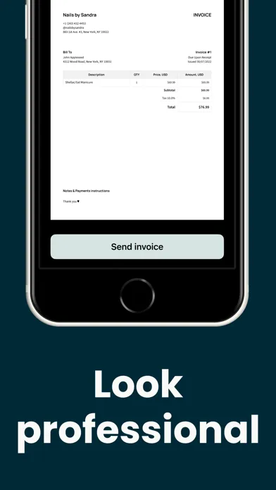 Zrzuty ekranu Invoice Maker・Estimate App