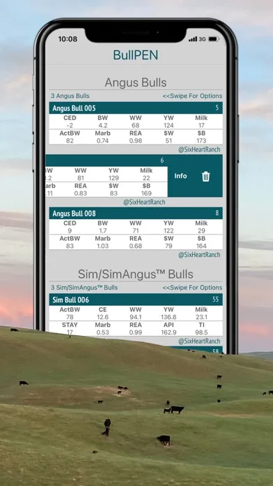 Capturas de tela do BullPEN: A Beef Cattle App