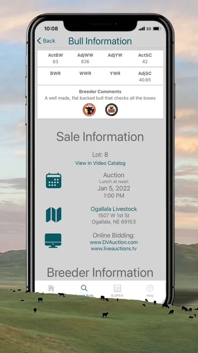 Capturas de tela do BullPEN: A Beef Cattle App