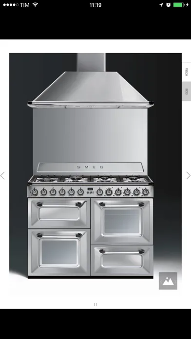 Captures d'écran de Smeg corporate cataloghi