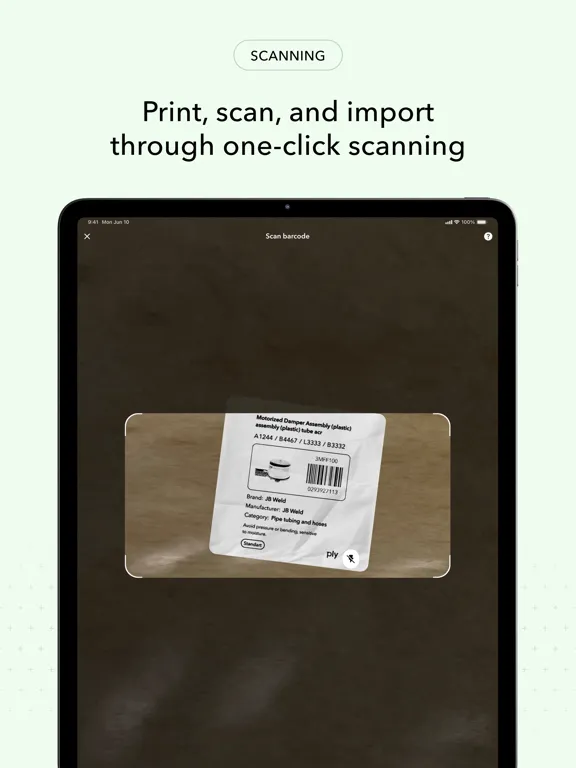 Capturas de pantalla de Ply Inventory iPad 