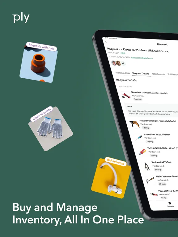 Capturas de pantalla de Ply Inventory iPad 