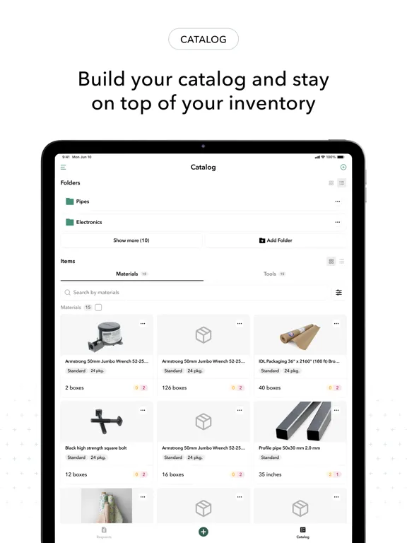 Capturas de pantalla de Ply Inventory iPad 
