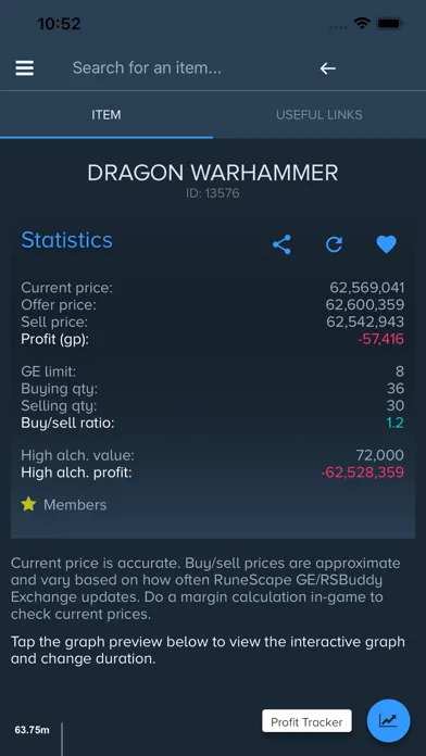 Скриншоты GE Tracker - OSRS Flipping