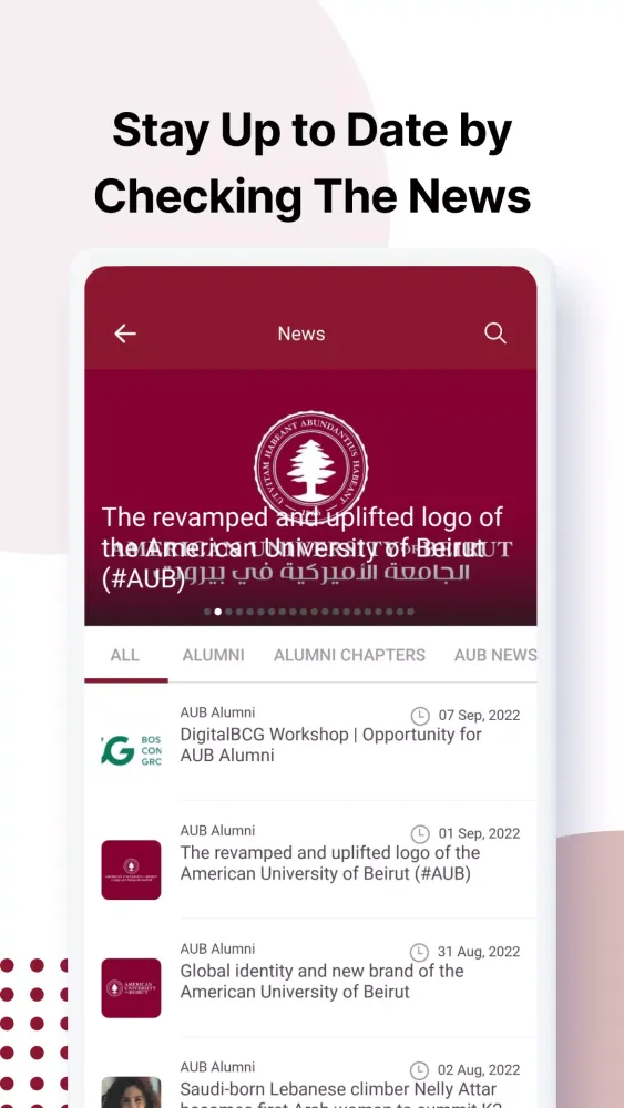 Captures d'écran de AUB Alumni