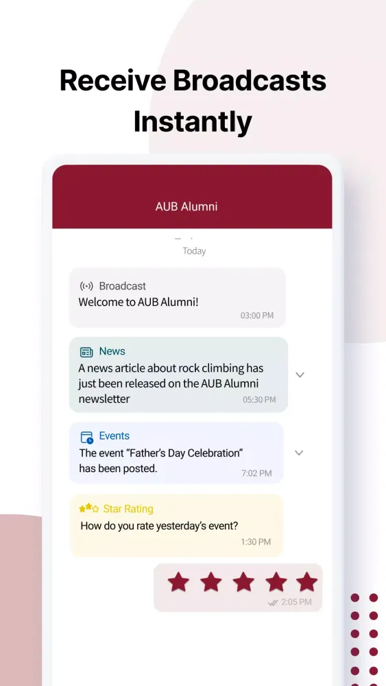 Captures d'écran de AUB Alumni
