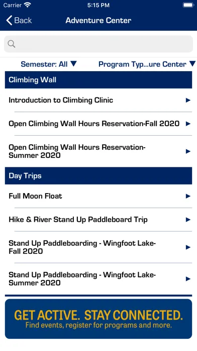 Capturas de pantalla de KSU REC-WELLNESS