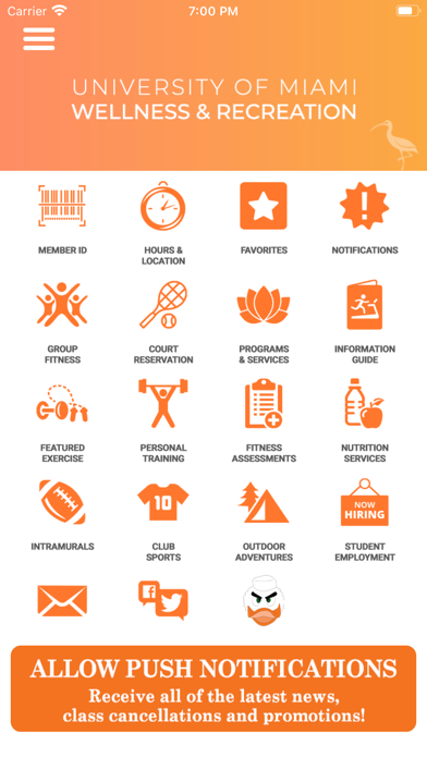 Capturas de tela do UM Wellness