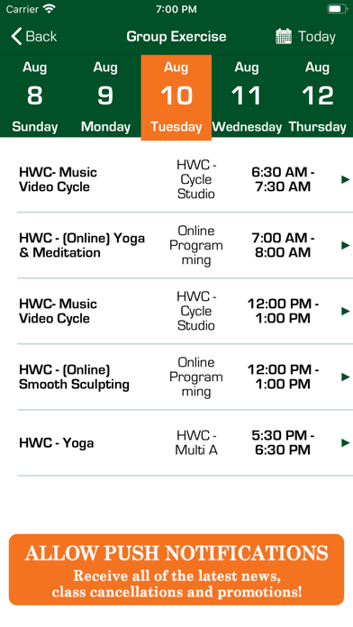 Capturas de tela do UM Wellness