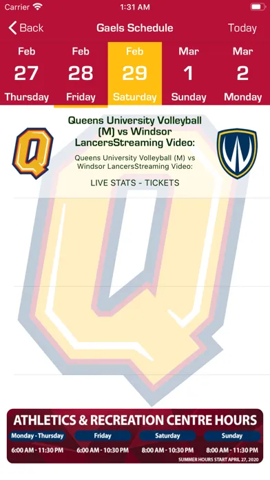 Screenshot di Queens Athletics & Recreation