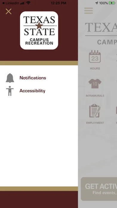 Capturas de tela do Texas State Campus Recreation