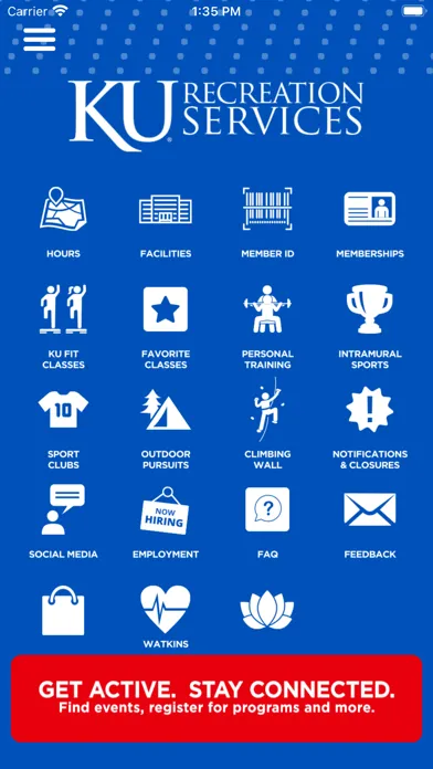 Captures d'écran de KU Recreation Services 2.0
