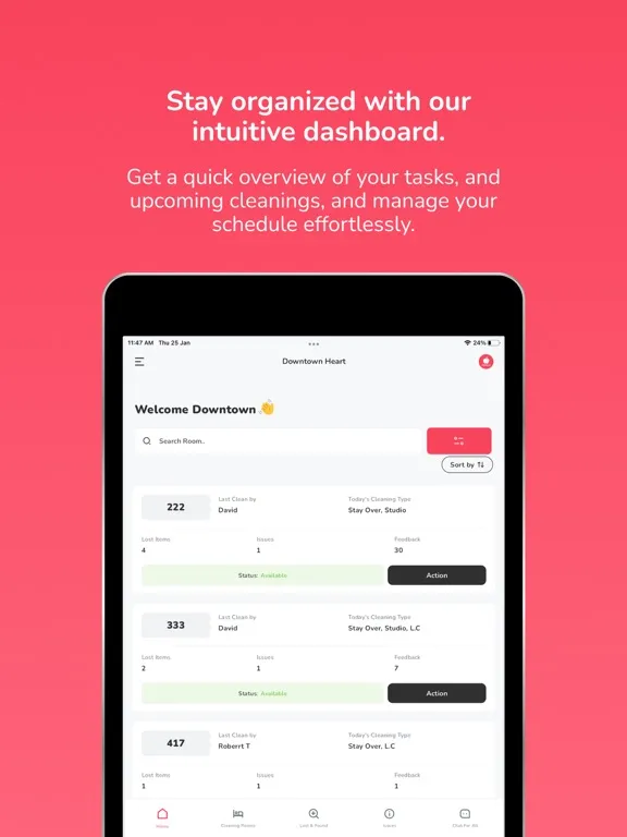 RedApp Housekeeping iPad 应用截图