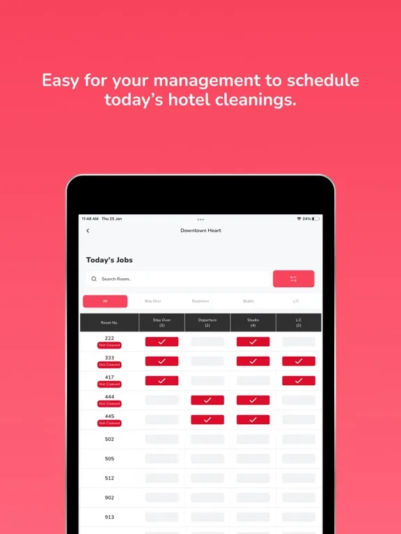 RedApp Housekeeping iPad 应用截图