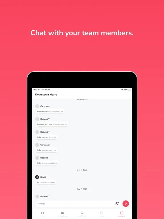 RedApp Housekeeping iPad 应用截图