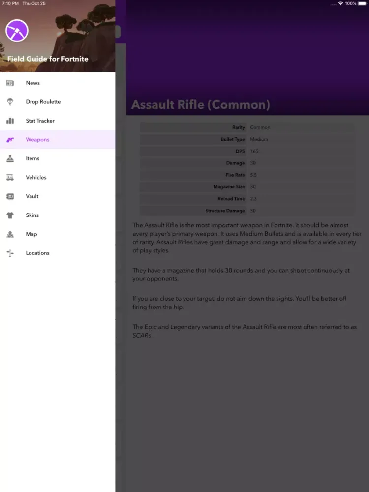 Capturas de pantalla de Field Guide for Fortnite iPad 