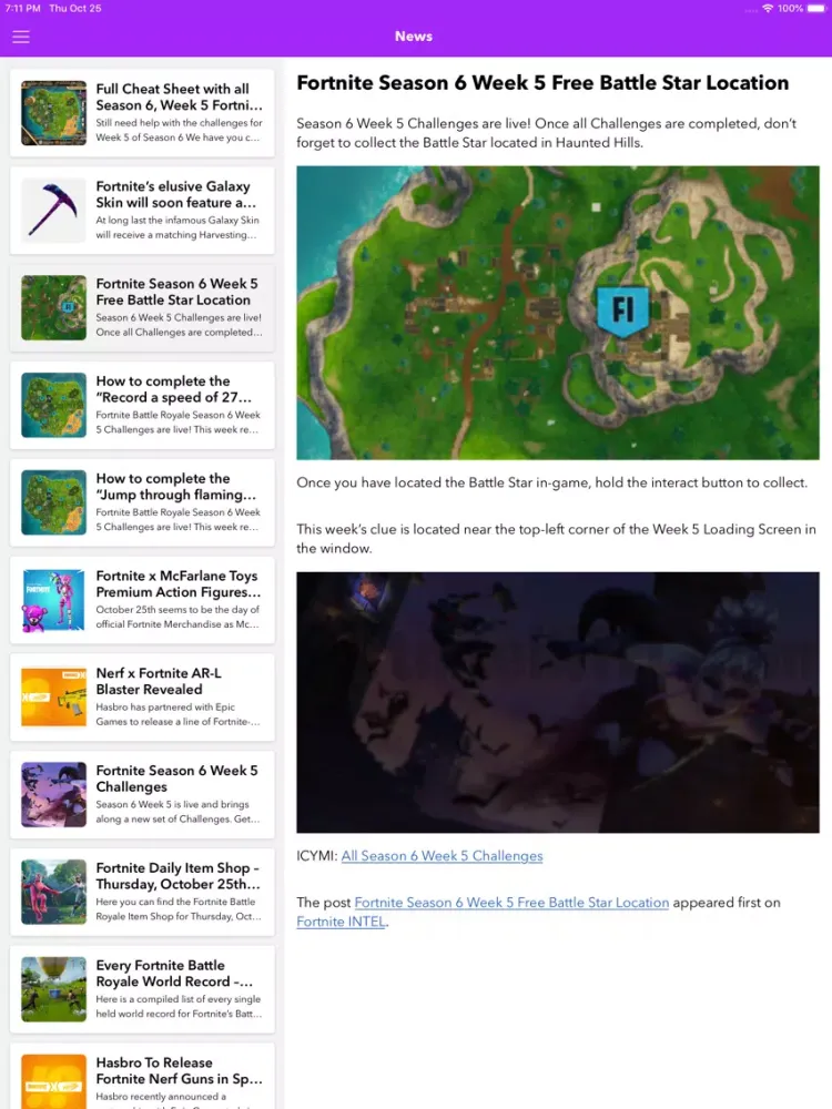Capturas de pantalla de Field Guide for Fortnite iPad 