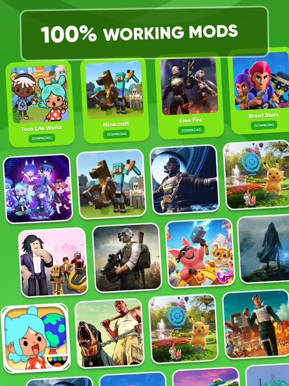HappyMod：100% Working Mods iPad  Screenshots
